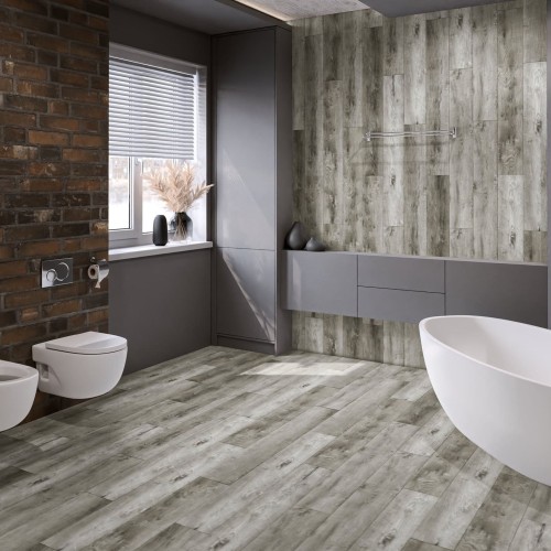 Кварцвиниловая плитка Damy Floor клеевая Family LVT Дуб Рустикальный Cерый Rustic Gray Oak TCM369-28-LVT 1227×187×2,5