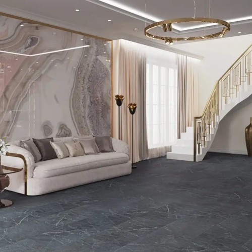 Кварцвиниловая плитка Vinilam клеевая Ceramo Stone Glue Ионический Мрамор 91909 950×475×2,5