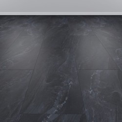 Кварцвиниловая плитка Vinilam клеевая Ceramo Stone Glue Неаполитанский Черный 91910 950×475×2,5