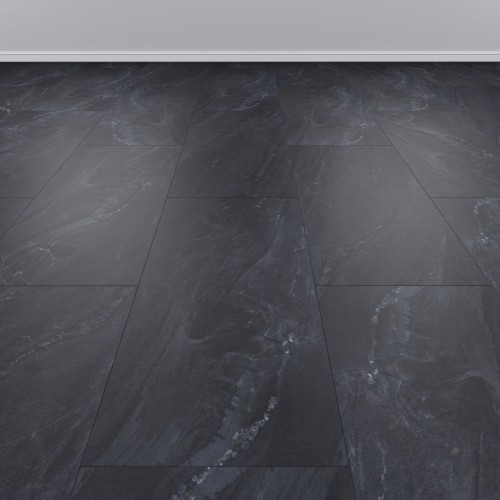 Кварцвиниловая плитка Vinilam клеевая Ceramo Stone Glue Неаполитанский Черный 91910 950×475×2,5