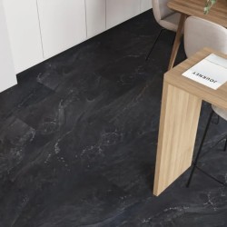 Кварцвиниловая плитка Vinilam клеевая Ceramo Stone Glue Неаполитанский Черный 91910 950×475×2,5