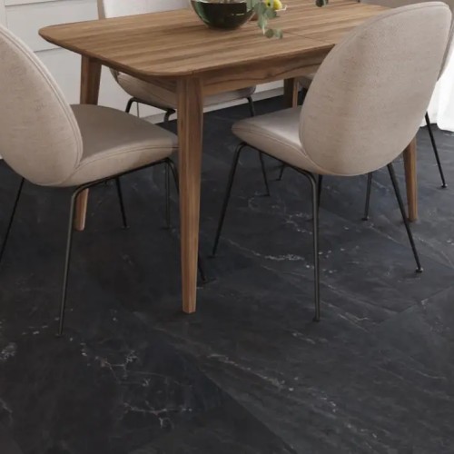 Кварцвиниловая плитка Vinilam клеевая Ceramo Stone Glue Неаполитанский Черный 91910 950×475×2,5