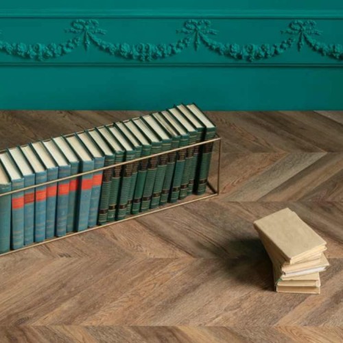 Кварцвиниловая плитка Vinilam клеевая Parquet Chevron Glue Шеврон Нормандия RI153610CL4 французская елка 690×115×2,5