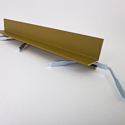 Микроплинтус алюминиевый TeckWood L-20 Золото Муар RAL 1036 2000×20×16