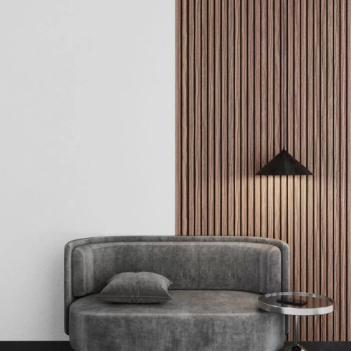 МДФ стеновая панель акустическая Ликорн Орех Американский черный войлок 2800×300×9