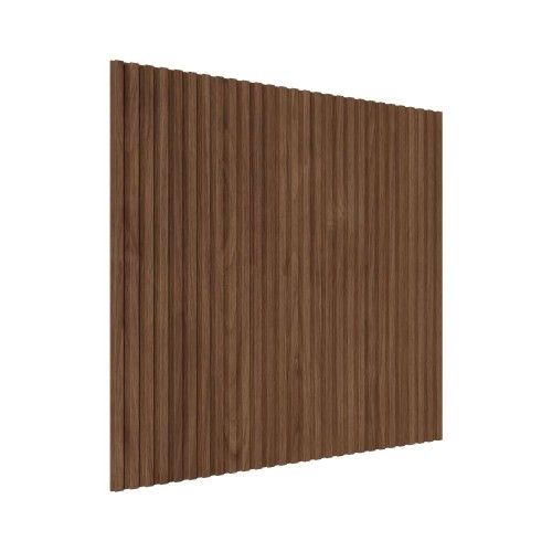МДФ стеновая панель Ликорн Полосы Орех темный 500×500×8