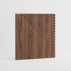 МДФ стеновая панель Ликорн Пирамида Орех темный 500×500×8