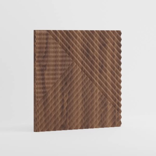 МДФ стеновая панель Ликорн Пирамида Орех темный 500×500×8