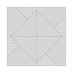 МДФ стеновая панель Ликорн Пирамида Орех темный 500×500×8
