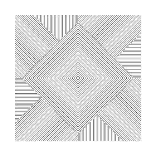 МДФ стеновая панель Ликорн Пирамида Орех темный 500×500×8