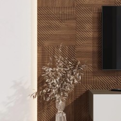 МДФ стеновая панель Ликорн Пирамида Орех темный 500×500×8