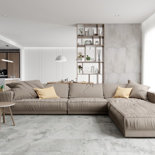 Кварцвиниловый SPC ламинат Vinilam Ceramo Stone Адриатический Серый 91901 940×470×8