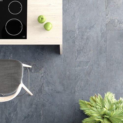 Кварцвиниловый SPC ламинат Vinilam Ceramo Stone Мальтийский Базальт 91907 940×470×8