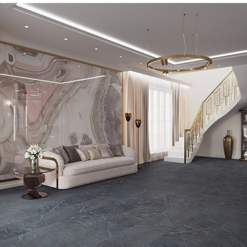 Кварцвиниловый SPC ламинат Vinilam Ceramo Stone Ионический Мрамор 91909 940×470×8