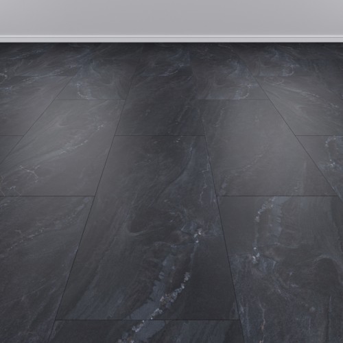 Кварцвиниловый SPC ламинат Vinilam Ceramo Stone Неаполитанский Черный 91910 940×470×8