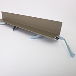 Микроплинтус алюминиевый TeckWood L-20 Титан Муар RAL 7048 2000×20×16