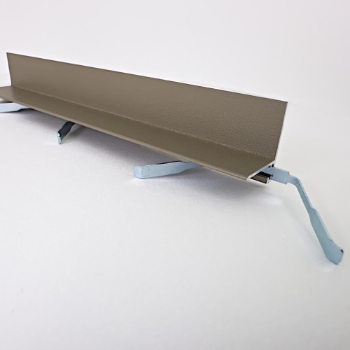 Микроплинтус алюминиевый TeckWood L-20 Титан Муар RAL 7048 2000×20×16