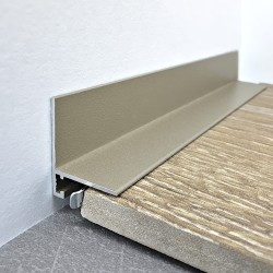 Микроплинтус алюминиевый TeckWood L-20 Титан Муар RAL 7048 2000×20×16