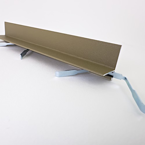 Микроплинтус алюминиевый TeckWood L-20 Шампань Муар RAL 1035 2000×20×16