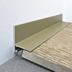 Микроплинтус алюминиевый TeckWood L-20 Шампань Муар RAL 1035 2000×20×16