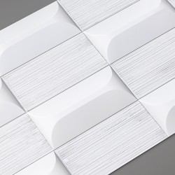 Стеновая панель 3D под покраску Alpine Walls Geometrium ECOGR0210W 1200×600×25