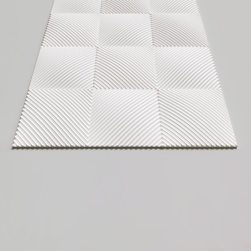 Стеновая панель 3D под покраску Alpine Walls Geometrium ECOGR0207W 1200×600×25