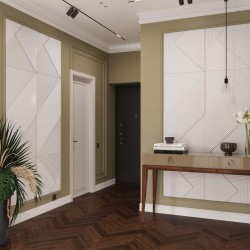 Стеновая панель 3D под покраску Alpine Walls Geometrium ECOGR0209W 1200×600×25