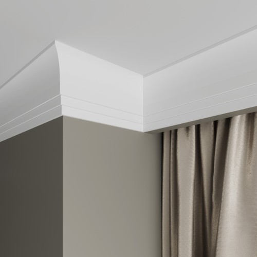 Потолочный плинтус под покраску Ultrawood CR 0026 i 2000×18×87