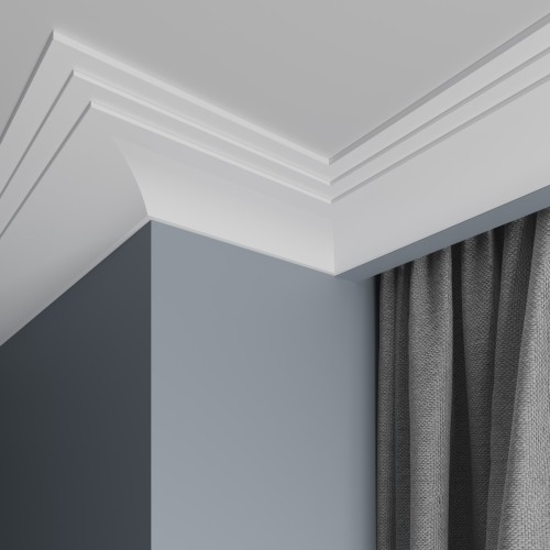 Потолочный плинтус под покраску Ultrawood CR 0026 i 2000×18×87