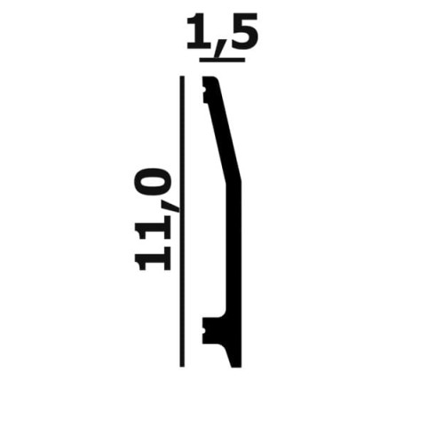 Плинтус под покраску Перфект Плюс P112 2000×110×15