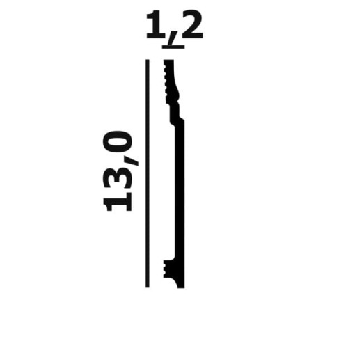 Плинтус под покраску Перфект Плюс P117 2000×130×12