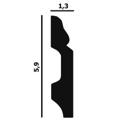 Плинтус под покраску Перфект Плюс P27 2000×59×13