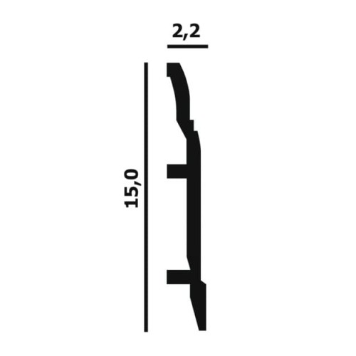 Плинтус под покраску Перфект Плюс P63 2000×150×22