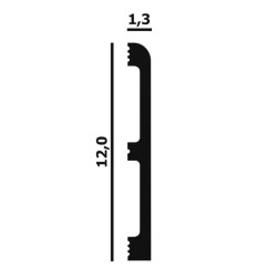 Плинтус под покраску Перфект Плюс P68 2000×120×13
