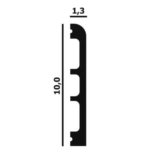 Плинтус под покраску Перфект Плюс P69 2000×100×13