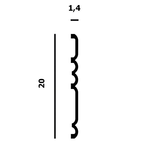 Стеновая панель под покраску Перфект Плюс P168 2000×200×14
