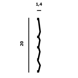 Стеновая панель под покраску Перфект Плюс P173 2000×200×14