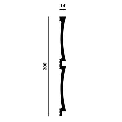 Стеновая панель под покраску Перфект Плюс P185 2000×200×14