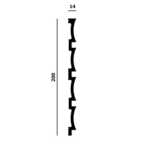 Стеновая панель под покраску Перфект Плюс P186 2000×200×14