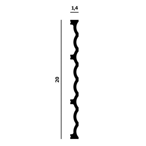 Стеновая панель под покраску Перфект Плюс P231 2000×200×14