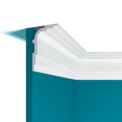 Потолочный плинтус под покраску Перфект Плюс P102 с подсветкой 2000×62×100