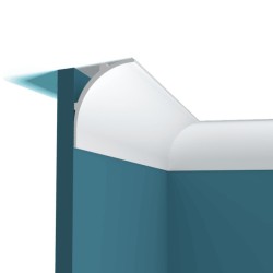 Потолочный плинтус под покраску Перфект Плюс P149 с подсветкой 2000×100×120