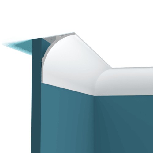 Потолочный плинтус под покраску Перфект Плюс P149 с подсветкой 2000×100×120