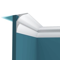 Потолочный плинтус под покраску Перфект Плюс P177 с подсветкой 2000×90×120