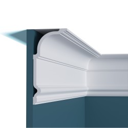 Потолочный плинтус под покраску Перфект Плюс P193 с подсветкой 2000×80×200