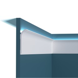 Потолочный плинтус под покраску Перфект Плюс P221 с подсветкой 2000×28×110