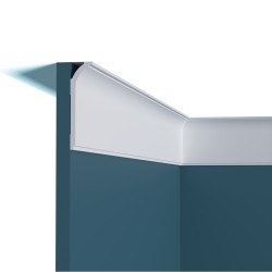 Потолочный плинтус под покраску Перфект Плюс P221 с подсветкой 2000×28×110