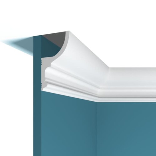 Потолочный плинтус под покраску Перфект Плюс P79 с подсветкой 2000×55×100