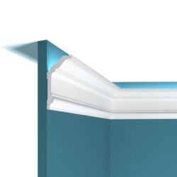 Потолочный плинтус под покраску Перфект Плюс P92 с подсветкой 2000×43×80