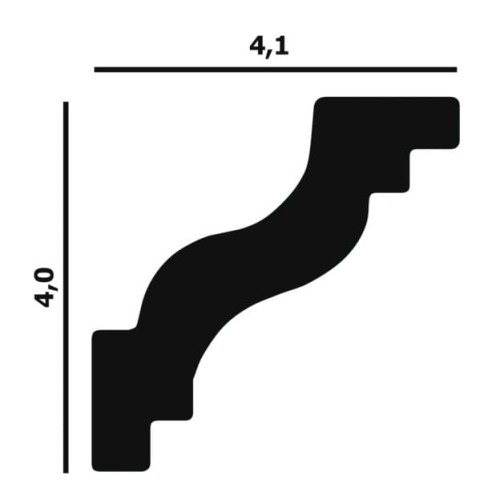 Потолочный плинтус под покраску Перфект Плюс P28 2000×41×40